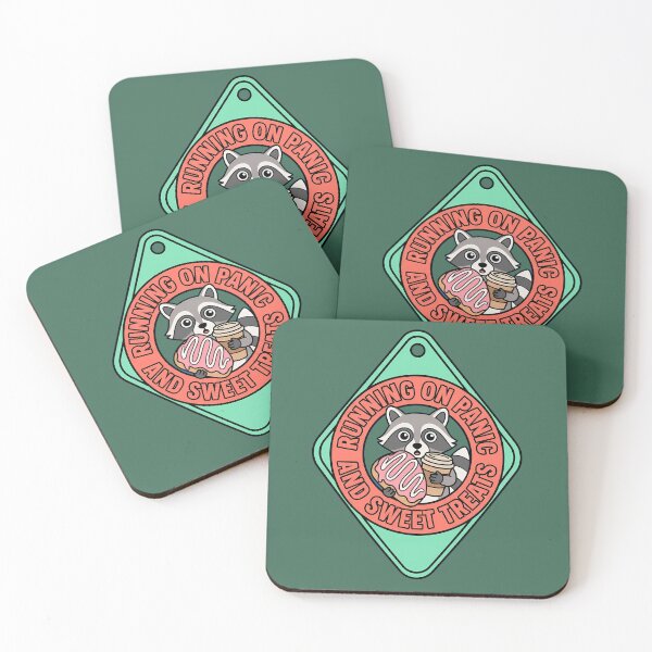 Item preview, Panic And Sweet Treats Raccoon Motel Badge designed and sold by DripCultureLab.