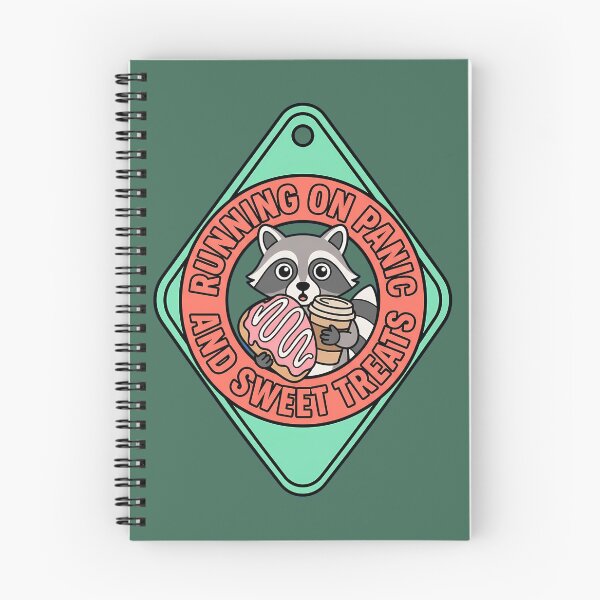 Item preview, Panic And Sweet Treats Raccoon Motel Badge designed and sold by DripCultureLab.
