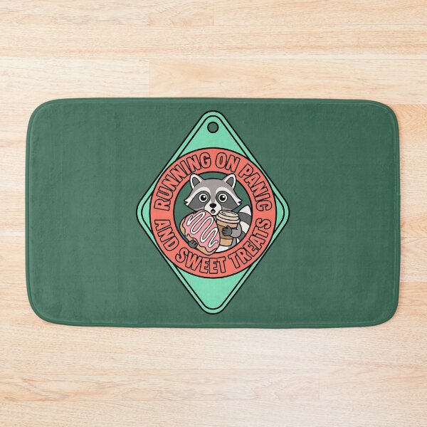 Item preview, Panic And Sweet Treats Raccoon Motel Badge designed and sold by DripCultureLab.