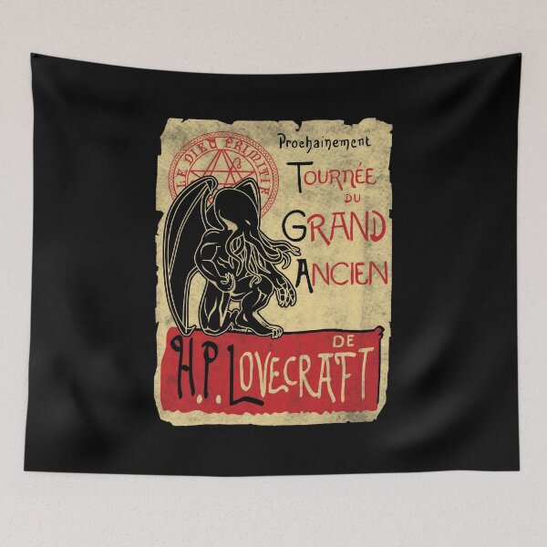 Item preview, Tournée du Grand Ancien Lovecraft Vintage Flyer designed and sold by KEIDIMATURCHIE.