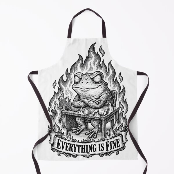 Item preview, Burnout Frog Office Chaos Funny Gift designed and sold by InkwellOddity.