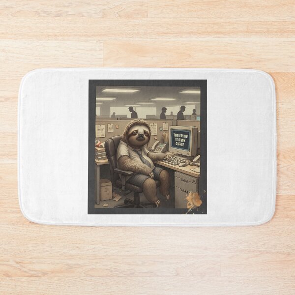 Item preview, Office Tired Sloth Time For Me To Drink Coffee designed and sold by jeremyahgrau.