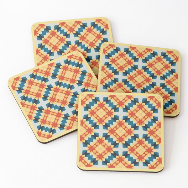 Item preview, Geometric pattern with red, yellow, and blue shapes designed and sold by PenguinWinter.