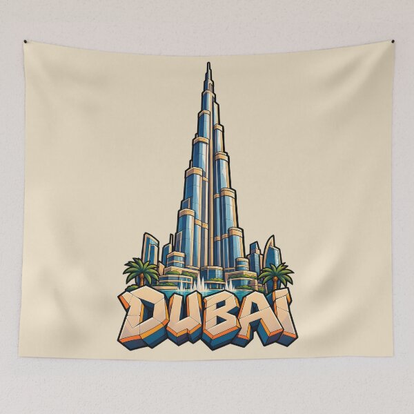 Item preview, Burj Khalifa Dubai – Modern UAE Landmark Travel Illustration designed and sold by Leeded.