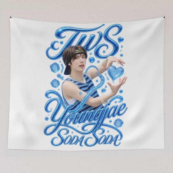 Aperçu de l'œuvre Sparkling Water Ripple Aqua Frame TWS Youngjae créée et vendue par Valeree Store.
