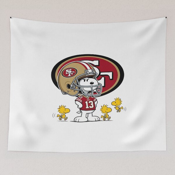 Item preview, Snoopy And Woodstock San Francisco 49ers Football Fan Game Day designed and sold by DamianRoy88.