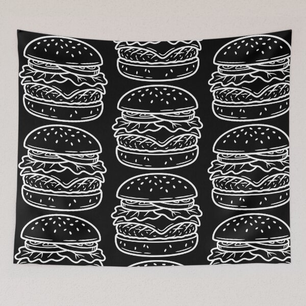 Item preview, Minimalist Burger Line Art designed and sold by seven things shop.