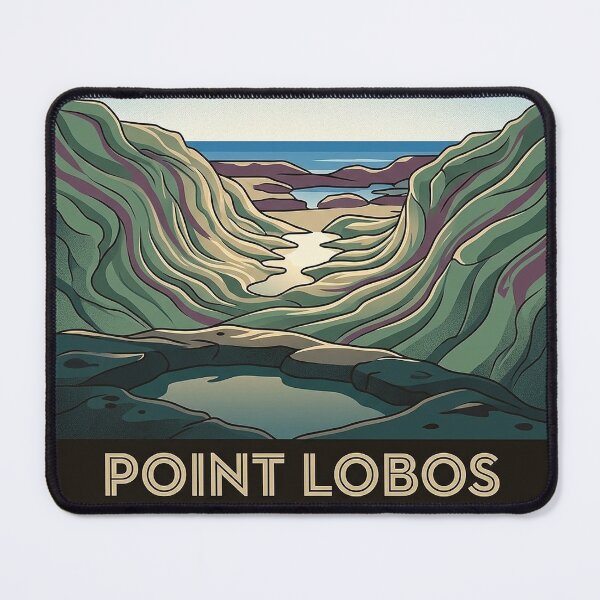 Item preview, Weston Beach Point Lobos Jade Rock Art Deco Sticker designed and sold by DetourDgn.