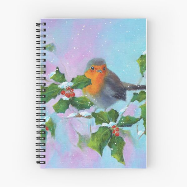 Item preview, Robin with holly and red berries designed and sold by KarenKaspar.