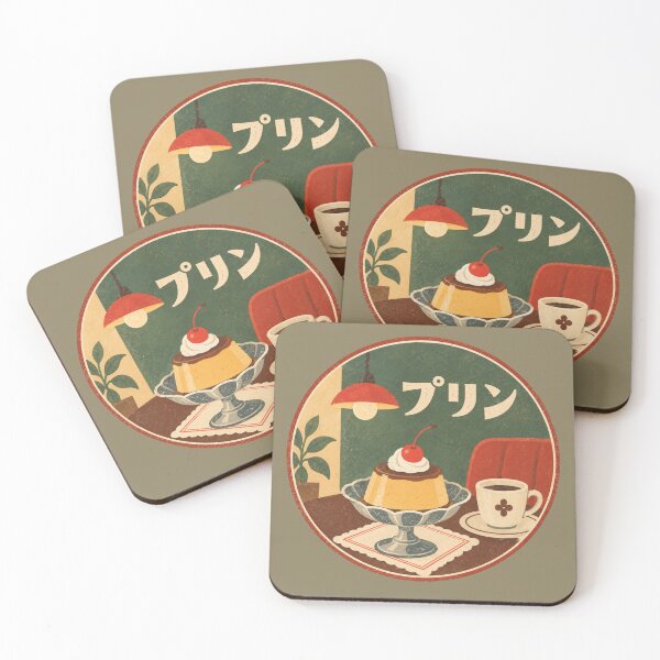 Item preview, Retro Kissaten Pudding – Japanese Vintage Café designed and sold by mellow-koko.