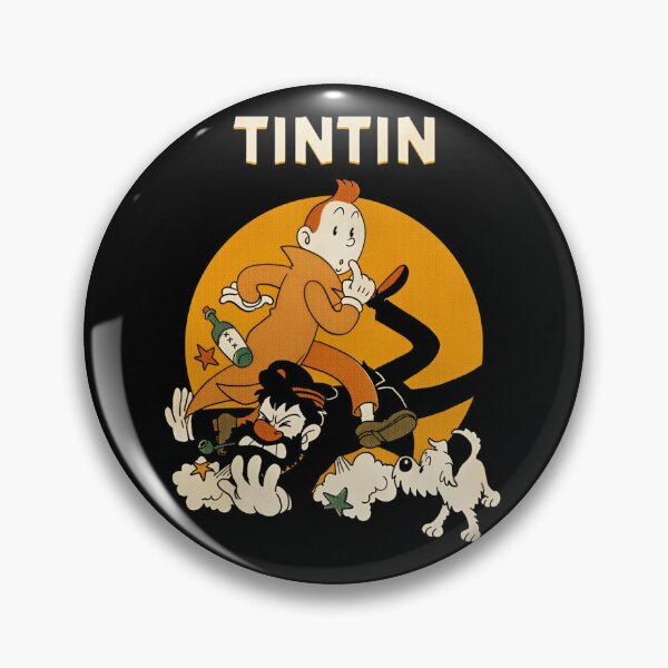 Item preview, Tintin Action Mashup - Tintin, Captain Haddock & Snowy designed and sold by Epicfunchart.