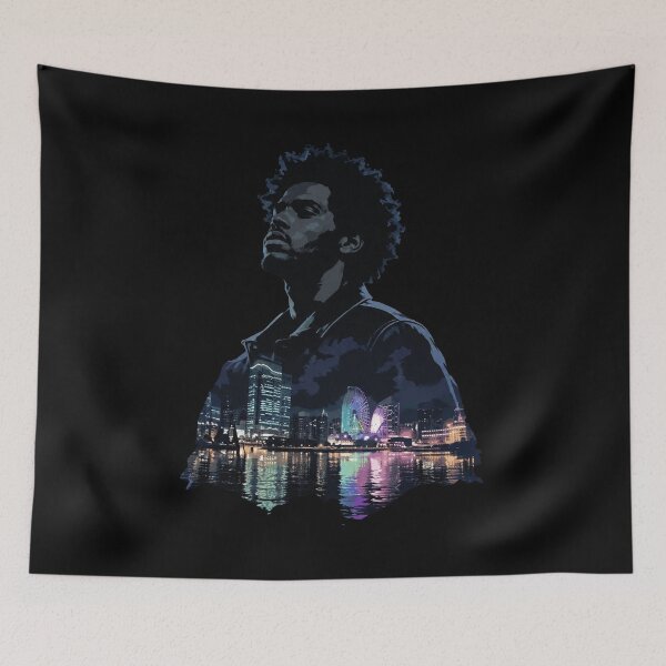Item preview, Ichiban Yokohama Retro City Skyline Double Exposure designed and sold by BarnettemarArts.