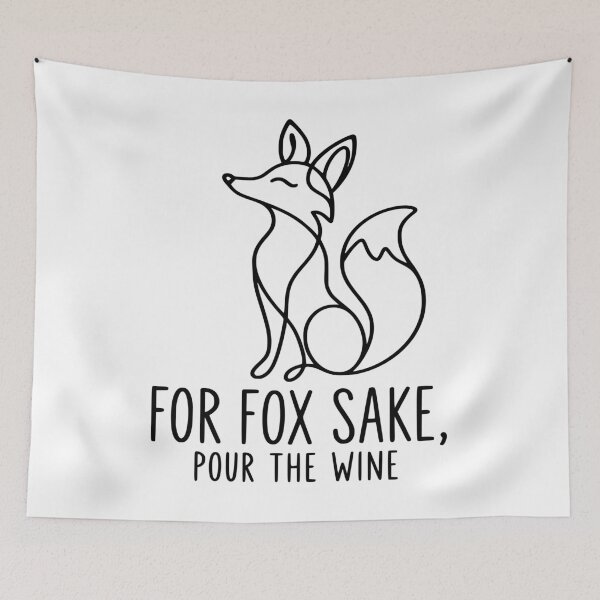 Item preview, For Fox Sake Pour The Wine – Funny Minimalist Fox Design designed and sold by JansenGS.