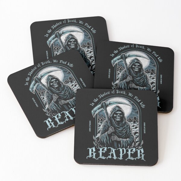 Item preview, Reaper Angel of Death T-Shirt | In The Shadow of Death Graphic Tee | Gothic Graveyard Skull Shirt designed and sold by vec4u.