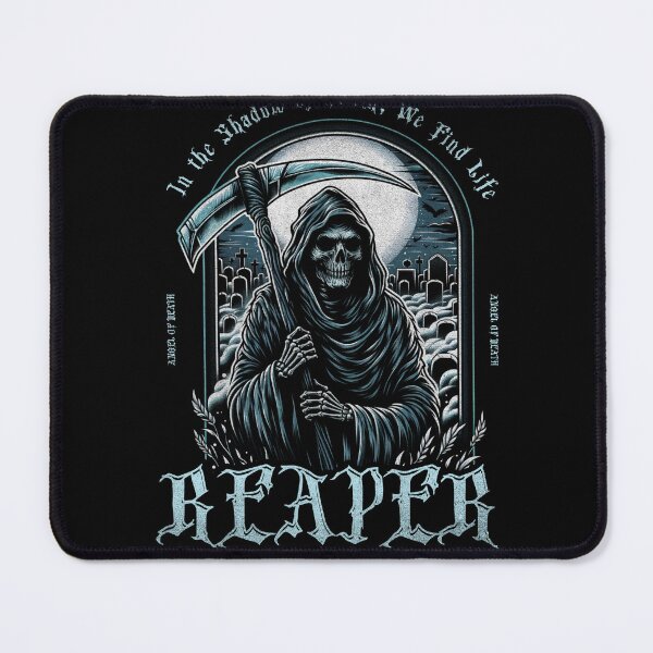 Item preview, Reaper Angel of Death T-Shirt | In The Shadow of Death Graphic Tee | Gothic Graveyard Skull Shirt designed and sold by vec4u.