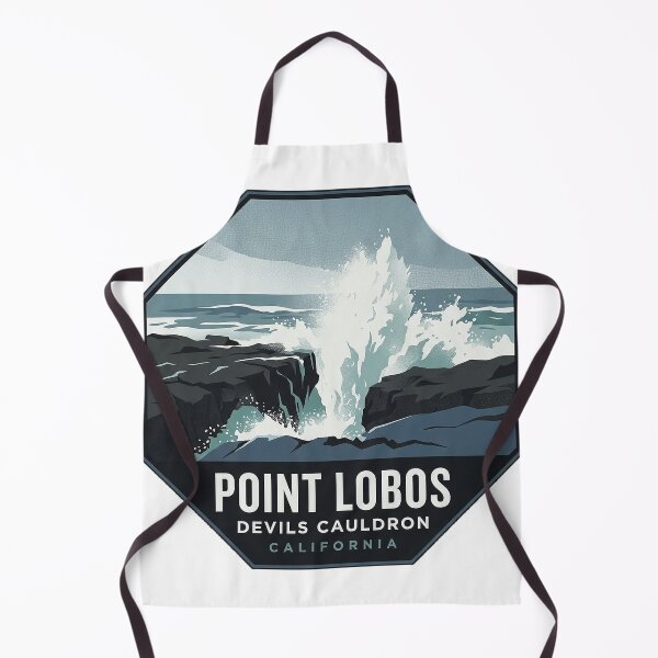 Item preview, Devils Cauldron Point Lobos Blowhole Travel Poster Sticker designed and sold by DetourDgn.
