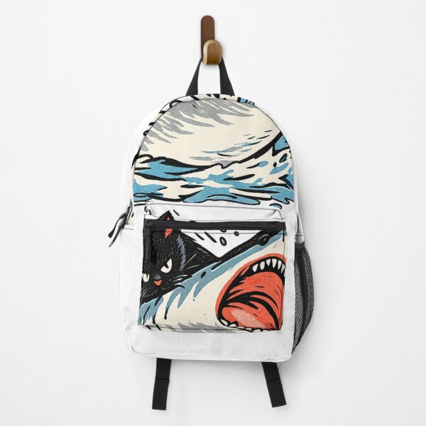 Item preview, Funny Cat Riding Shark Black Cat Summer designed and sold by Mind Ocustdaleman.
