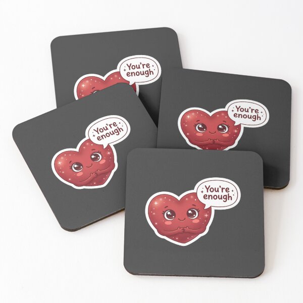 Item preview, You’re Enough Kawaii Heart Sticker designed and sold by Cerys-GS.