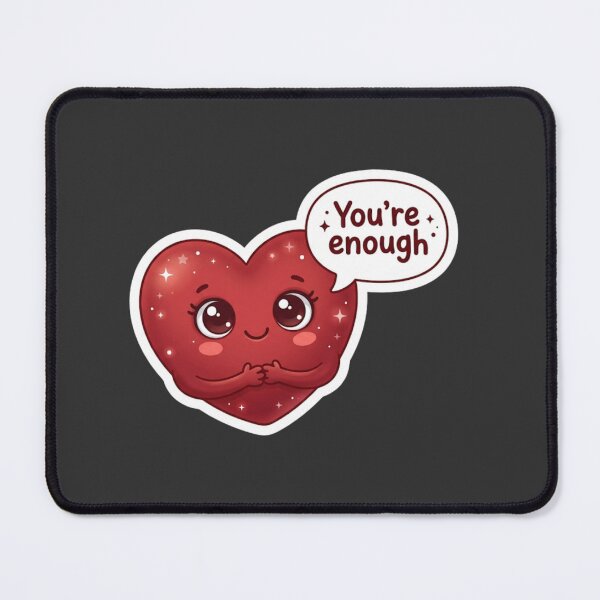 Item preview, You’re Enough Kawaii Heart Sticker designed and sold by Cerys-GS.