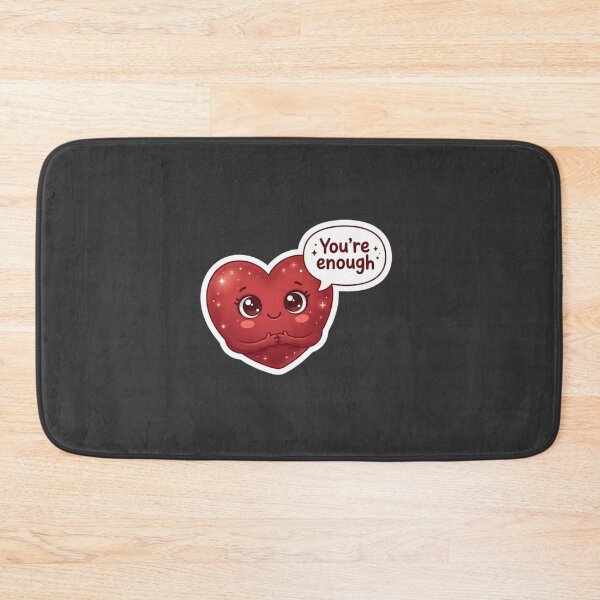 Item preview, You’re Enough Kawaii Heart Sticker designed and sold by Cerys-GS.