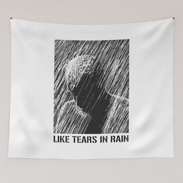 Item preview, Hatching Illustration Tears In Rain Quote designed and sold by KEIDIMATURCHIE.