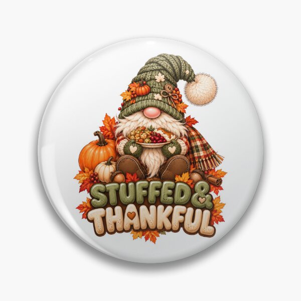 Item preview, Stuffed & Thankful Thanksgiving Gnome – Cute Fall Gnome designed and sold by Gapanaart.