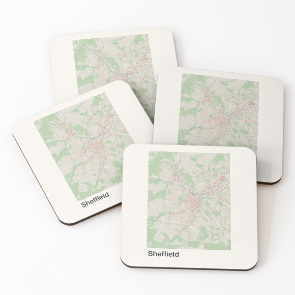Item preview, Sheffield Minimalistic Map Art designed and sold by MapsNerd.