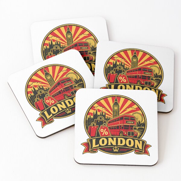Item preview, London Black Friday Shirt – Retro Double Decker Bus Shopping Badge designed and sold by Globalcitytees.