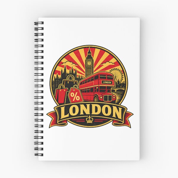 Item preview, London Black Friday Shirt – Retro Double Decker Bus Shopping Badge designed and sold by Globalcitytees.