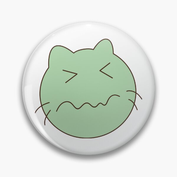 Item preview, Cute Hand Drawn Green Cat Emoji designed and sold by Porpor Artwork.