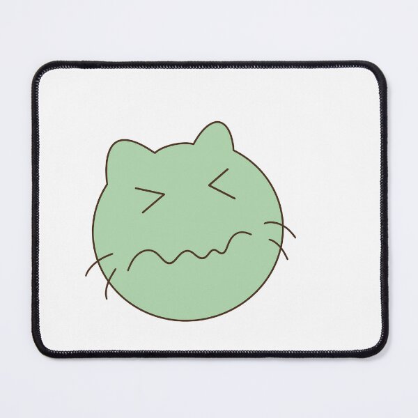 Item preview, Cute Hand Drawn Green Cat Emoji designed and sold by Porpor Artwork.