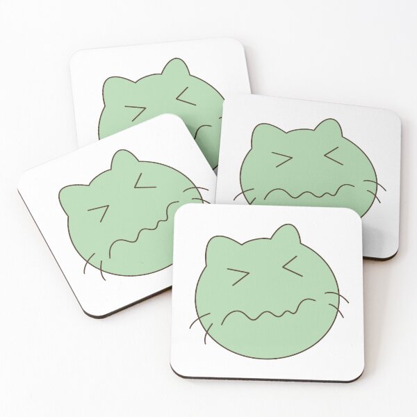 Item preview, Cute Hand Drawn Green Cat Emoji designed and sold by Porpor Artwork.