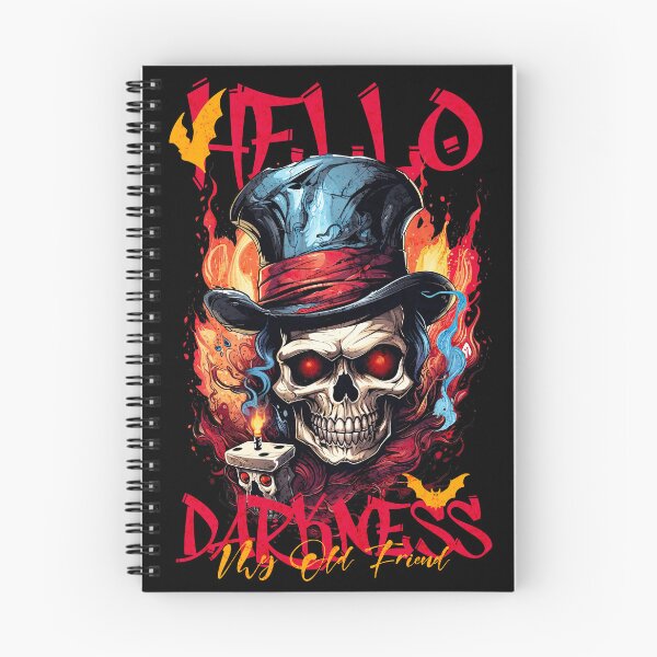 Item preview, Hello Darkness My Old Friend T-Shirt | Top Hat Skull Graphic Tee | Dark Fantasy Streetwear Shirt designed and sold by vec4u.