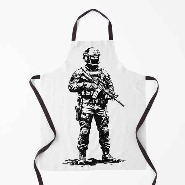 Item preview, Tactical Soldier Vector Line Art Modern Special Forces Silhouette Design designed and sold by seven things shop.