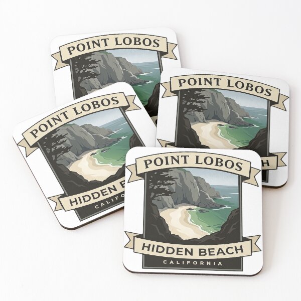 Item preview, Hidden Beach Sand Hill Cove Point Lobos Plaque Sticker designed and sold by DetourDgn.