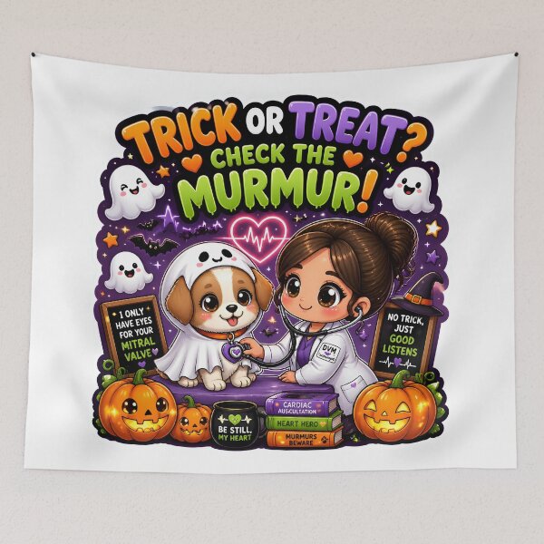 Item preview, Trick or Treat? Check the Murmur! – Funny Veterinary Cardiology Halloween designed and sold by Bettybee00.