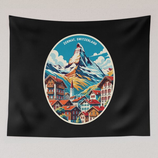 Item preview, The Matterhorn In Zermatt Vintage Switzerland designed and sold by BeckhamI-ngram.