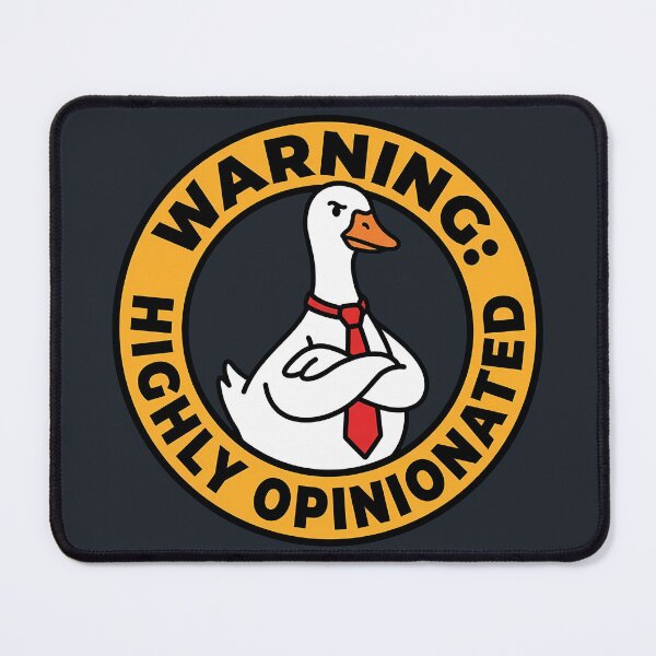 Item preview, Warning Highly Opinionated Sarcastic Goose Shield Badge designed and sold by DripCultureLab.