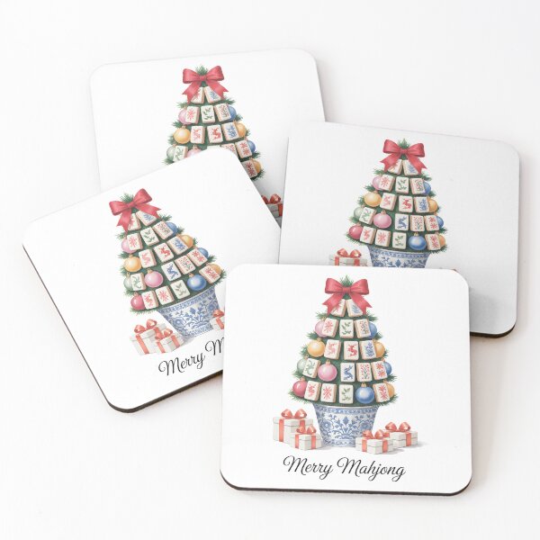 Item preview, Merry Mahjong — Holiday Tile Tree designed and sold by jkrphoto.