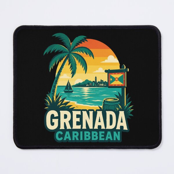 Item preview, Grenada Caribbean Retro Travel Tropical Island designed and sold by BarnettemarArts.