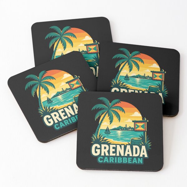 Item preview, Grenada Caribbean Retro Travel Tropical Island designed and sold by BarnettemarArts.