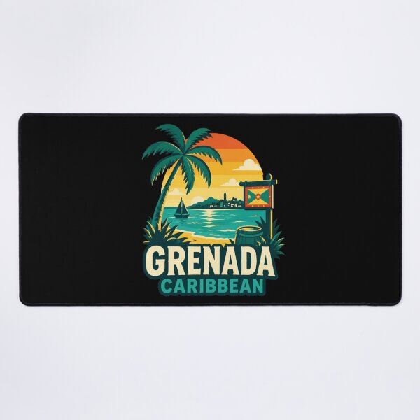 Item preview, Grenada Caribbean Retro Travel Tropical Island designed and sold by BarnettemarArts.