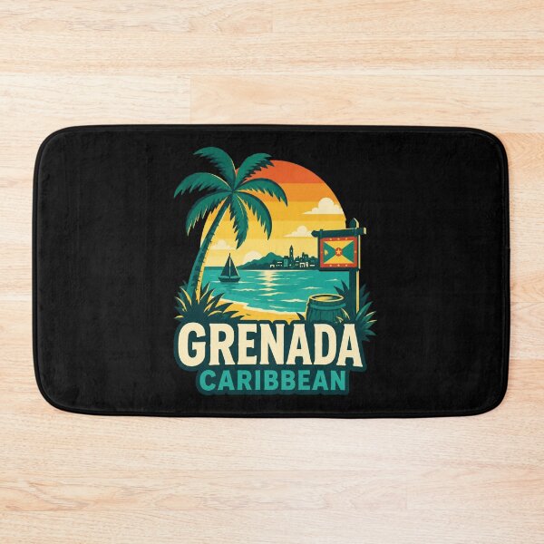 Item preview, Grenada Caribbean Retro Travel Tropical Island designed and sold by BarnettemarArts.