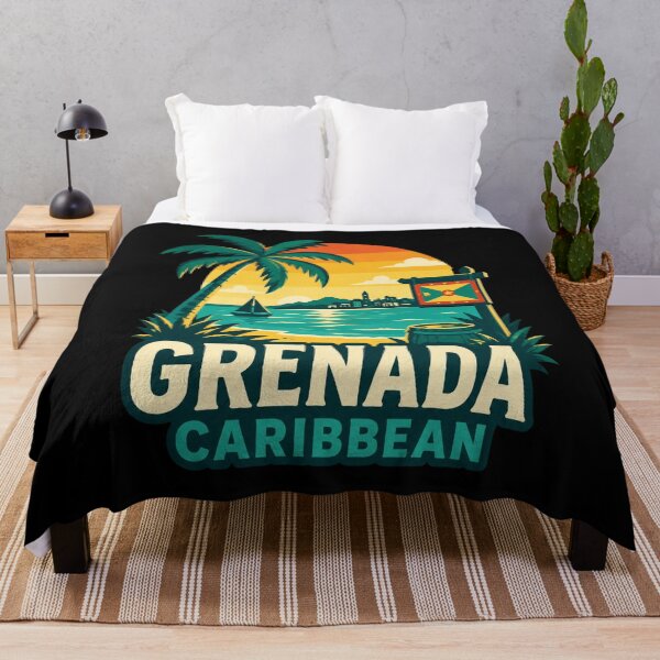 Item preview, Grenada Caribbean Retro Travel Tropical Island designed and sold by BarnettemarArts.