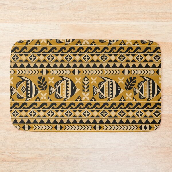 Item preview, Mustard Tropical Fish Polynesian Design designed and sold by Myra365Art.