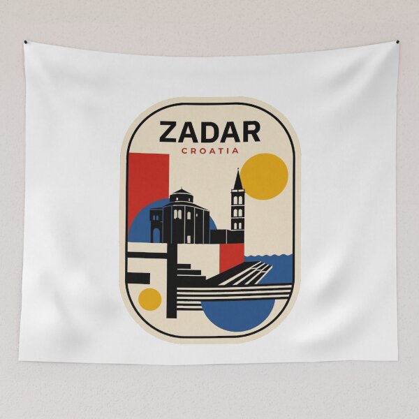 Item preview, Retro Zadar Bauhaus Geometric Skyline designed and sold by k3rstman1.