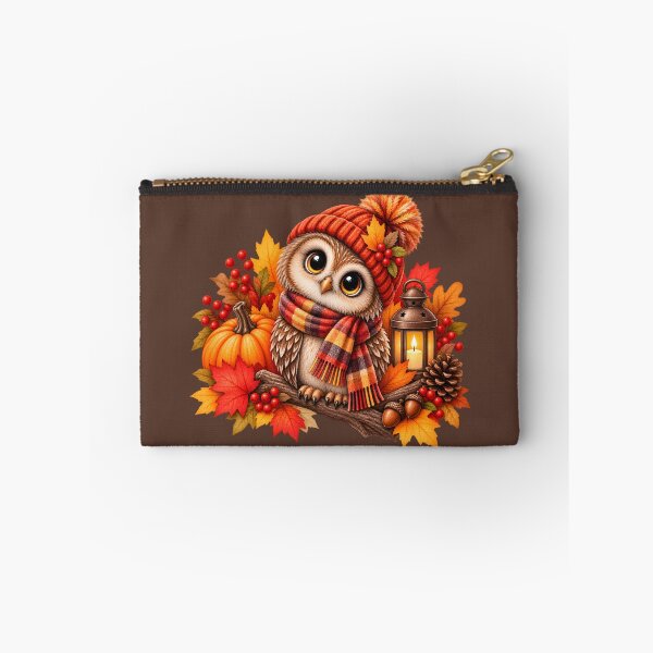 Item preview, Cozy Autumn Owl with Pumpkin and Lantern designed and sold by blankTeeShirt.