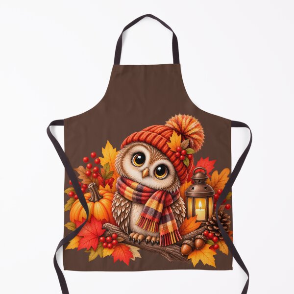 Item preview, Cozy Autumn Owl with Pumpkin and Lantern designed and sold by blankTeeShirt.
