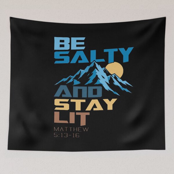 Item preview, Be Salty And Stay Lit Retro Bible Quote Matthew 5 designed and sold by BeckhamI-ngram.
