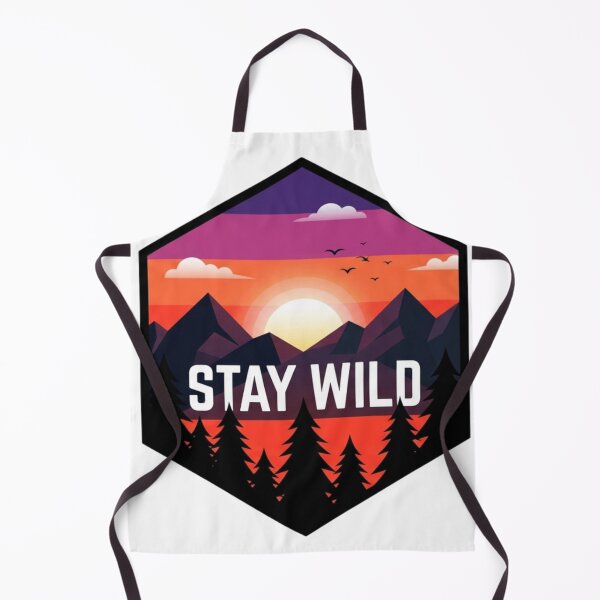 Item preview, Stay Wild Sunset Hex Badge designed and sold by GabeMountainArt.